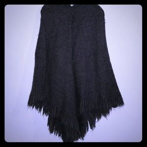 J. Crew 100% wool  hooded poncho